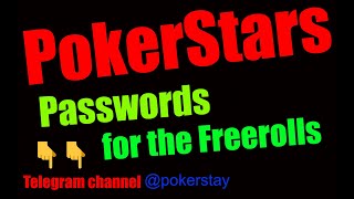 PokerStars Freeroll Passwords [upl. by Anekahs14]