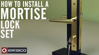 How to install the Swisco 40049 Mortise lock set [upl. by Nwahser]