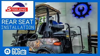 Steeleng Rear Seat Kit  Unbox Install and Quick Tips  Golf Cart Garage [upl. by Cordi]