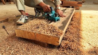 The Most Professional And Unique Wood Processing  A Square Dining Table Created With Redwood [upl. by Fregger]