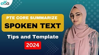 PTE Core Summarize Spoken Text  2024 Tips and Template  100 Tried amp Tested  Alfa PTE [upl. by Tillford]