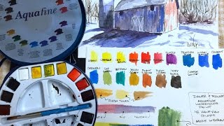 Daler Rowney Aquafine Watercolors  Review and Demo [upl. by Granville485]