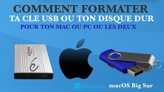 Comment Formater ta clé USB ou ton disque dur pour être compatible pour ton Mac et ton PC [upl. by Herra439]