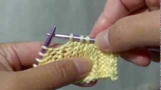 How to knit K2tog Knit two together  Right leaning decrease [upl. by Filip552]