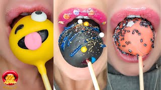 Satisfying ASMR Eating Chocolate Coated Cake Pops Gummy Balls Marshmallow Mukbang 먹방 [upl. by Ianahs]