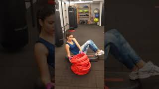 zineb obeid Workout الرياضة مع زينب عبيد و حركات صو [upl. by Areis]