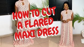 HOW TO MAKE FLARED BOUBOUBUBU  HOW TO MAKE A CIRCLE CAPE DRESS  HOW TO MAKE A MAXI BUBU [upl. by Ahsiled]