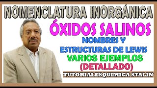 NOMENCLATURA INORGÁNICA  ÓXIDOS SALINOSNOMBRES Y ESTRUCTURAS DE LEWIS [upl. by Trotta]