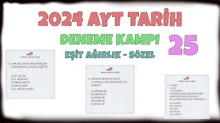 2024 AYT Tarih Deneme Kampı Deneme 25  EA SÖZEL aytdeneme ayttarihdeneme tarihdenemekampı [upl. by Anillehs937]