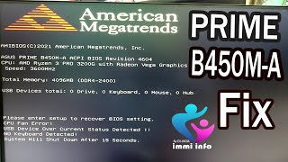 PRIME B450M A USB DEVICE OVER CURRENT STATUS DETECTED  USB DEVICE OVER CURRENT STATUS DETECTED [upl. by Farrish65]