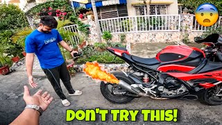 Experiment with BMW S1000RR 😨 Don’t try this 🚫 [upl. by Brothers]