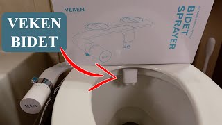 Install Veken Bidet  UltraSlim Bidet NonElectric Dual Nozzle Sprayer [upl. by Siradal]