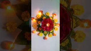 Diwali decoration ideas  flower diwali rangoli designs [upl. by Ronna]