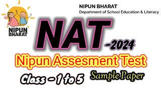 NAT Questions Paper  Nipun Assessment Test  Nat exam PaperClass 1 to Class 5 NAT Paper NAT [upl. by Yllaw693]