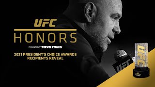 Dana Whites 2021 Presidents Choice Awards  UFC Honors [upl. by Tabber]