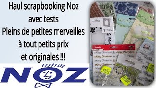 Haul Noz scrapbooking des merveilles à petits prix tuto carterie Diy scrapbooking scrap [upl. by Ahsyle]