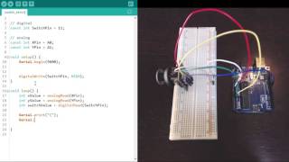 Read analog joystick with Arduino Uno [upl. by Annalee]