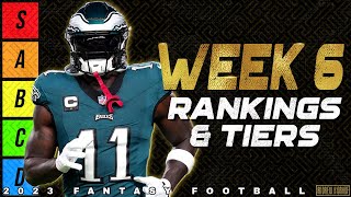 Top 40 Wide Receiver Rankings  Week 6 Fantasy Football [upl. by Aynek217]