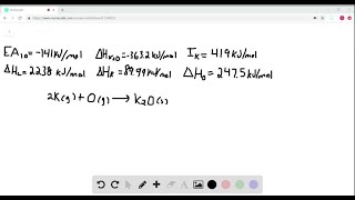 The electron affinity of oxygen is 141 kJ  mol corresponding to the reaction [upl. by Arno172]