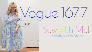 Vogue 1677  Sew With Me  Modern Shirtwaist Dress [upl. by Drarej]