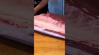 Bluefin Tuna Mammoth Sliced 498kg Beast Conquered Swiftly [upl. by Nnylarej]