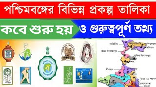 West Bengal government schemes  পশ্চিমবঙ্গ সরকারের বিভিন্ন প্রকল্প  রাজ্য সরকারের প্রকল্পের তালিকা [upl. by Nived]