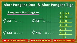 Cara Menentukan Akar Pangkat Dua dan akar pangkat Tiga  Faktorisasi Prima Langsung Bandingkan [upl. by Leontine21]