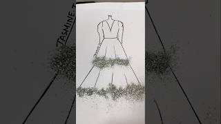 Glitter dress  Fashion Illustration glitter dress art fashion trending [upl. by Schiffman]