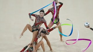 China becomes first nonEuropean country to claim Olympic gold in rhythmic gymnastics [upl. by Zashin400]