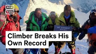 Nepalese Sherpa Climbs Mt Everest for 26th Time Sets World Record [upl. by Aserehtairam]