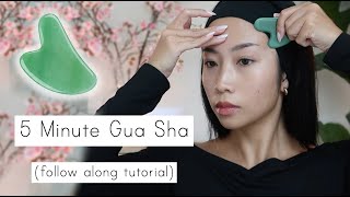 Daily 5 Minute Gua Sha Follow Along Tutorial [upl. by Saerdna752]