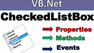 CheckedListBox control in vbnet properties methods and events example [upl. by Cale262]