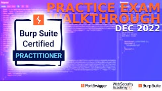 Burp Suite Certified Practitioner Practice Exam Walkthrough December 2022 [upl. by Lucita364]