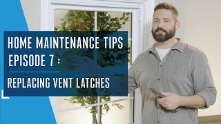 Home Maintenance Series Replacing A Double Hung Windows Vent Latch [upl. by Cline]