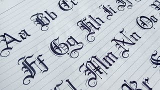 How to Gothic Calligraphy Capital and Small Letters From A to Z  Blackletters Calligraphy [upl. by Eidarb]