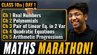 Class 10th Maths Marathon  CH 1 to CH 5 🔥  Shobhit Nirwan [upl. by Esinahs3]