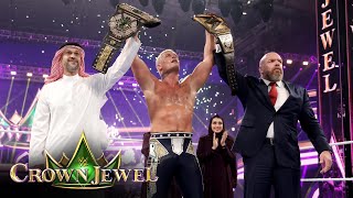 Triple H presents the Crown Jewel Title to Cody Rhodes Crown Jewel 2024 highlights [upl. by Svensen788]