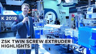 Coperion at K 2019  Processing Highlights of Coperion’s ZSK extruders [upl. by Elyrehc]