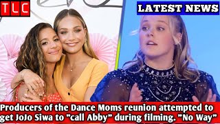 Producers of the Dance Moms reunion attempted to get JoJo Siwa to quotcall Abbyquot during filming [upl. by Pepin]