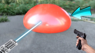 XXL Ballon voller Aqualinos mit Luftpistole und Laser platzbar 🍎 [upl. by Englis]