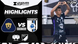 Resumen  Pumas vs Querétaro  Leagues Cup 2023  8vos  TUDN Cortesía AppleTV [upl. by Harbard]