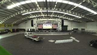 CGN15  Building the Live Music Stage  timelapse video [upl. by Akkim]