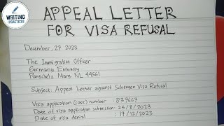 How to Write An Appeal Letter for Visa Refusal  Writing Practices [upl. by Stannwood]