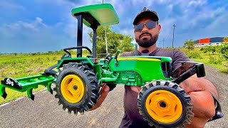 Real Die Cast Model Tractor John Deere 5310 4WD Unboxing with cultivator  Farming Experiment [upl. by Cutter]