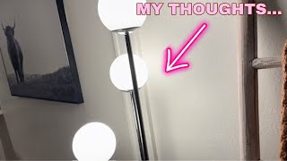 Ikea Simrishamn Floor lamp with LED Bulb Chrome Plated Opal Glass 80437776 Review [upl. by Sherilyn]