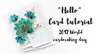 Handmade card tutorial  Altenew stamps and Ken Oliver color burst [upl. by Juline819]