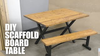 How to Build a Table and Bench Using Scaffold Boards Innovate Project [upl. by Erving]