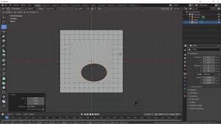 151 Tutorial de modelado con Blender 28x Agujero elíptico sobre plano [upl. by Patty]