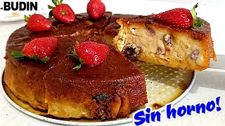 BUDIN DE PAN O PUDIN Casero SIN HORNO super FACIL [upl. by Tybald]