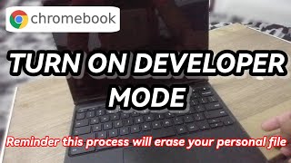 How to Turn ON Developer mode in Chromebook  Lenovo 500e [upl. by Nageek]